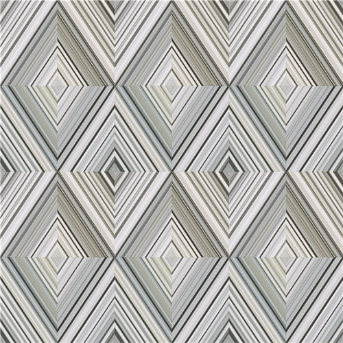 Geometric Style 3D PVC Wallpaper For Living Room , Water Based Ink