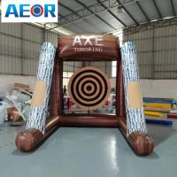 Jogos infláveis de lançamento de machados Tabela de dardos de alvo inflável com 1 soprador de ar e 4 machados para eventos esportivos