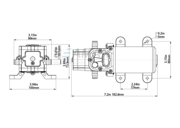 marine bilge water diaphragm self priming pump 12 volt  100PSI