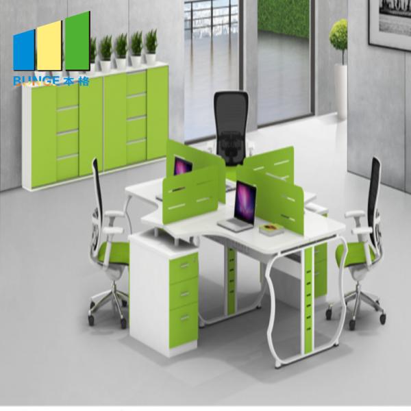 Modern Office Furniture Partitions With Steel Leg / PU Table Surface