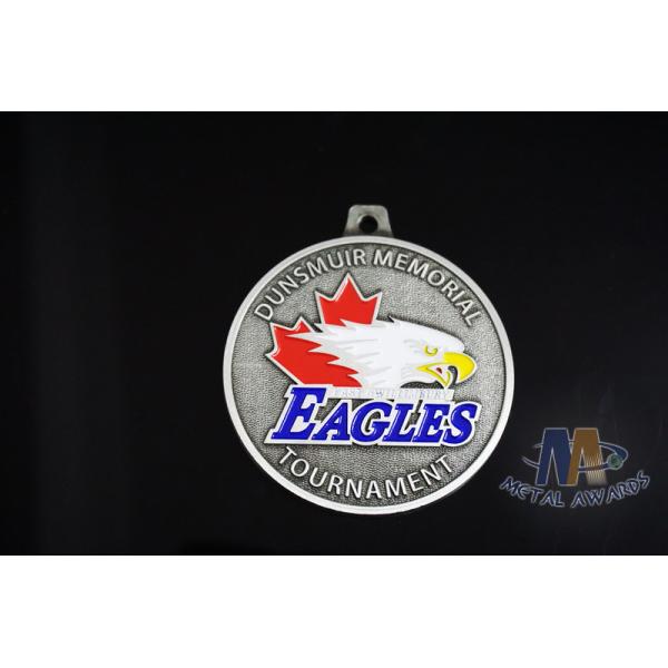 Eagle'S Head Design Metal Awards Medals And Ribbons Sandblasted Effect,Zinc alloy Medals