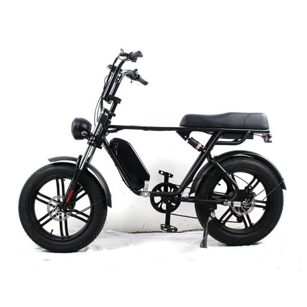 Bicicleta elétrica de motor de eixo traseiro com suspensão completa com 48v 1000w de potência e bateria removível