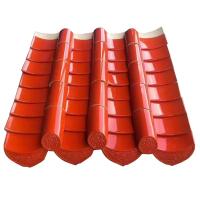 Antique Glazed Chinese Temple Roof Tile Ceramic Material Cultural Preservation Project