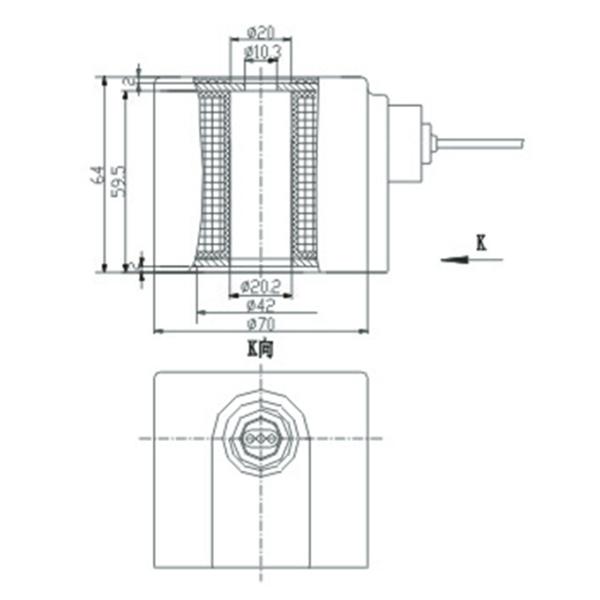 Черное водоустойчивое пластиковое Тхэрмосет катушки АК220В ДК24В клапана соленоида нормальное