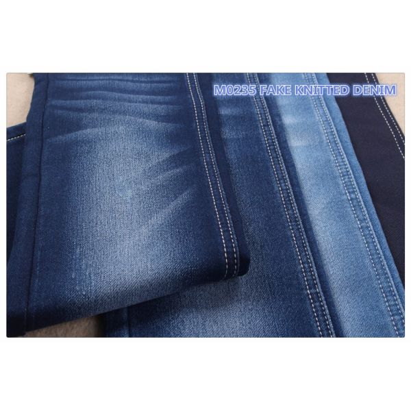 Satin Wholesales  Denim Fabric Cotton Elastic Satin Denim Jeans Fabric Prices