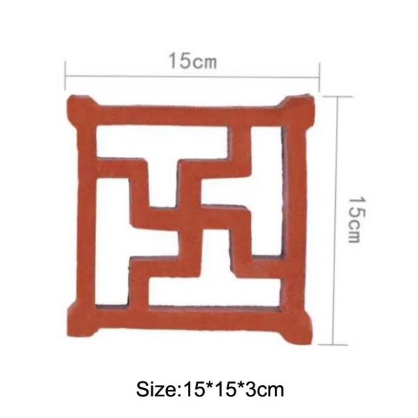 Outdoor Terracotta Clay Hollow Bricks Handmade Ventilation Terracotta Screen Wall Blocks