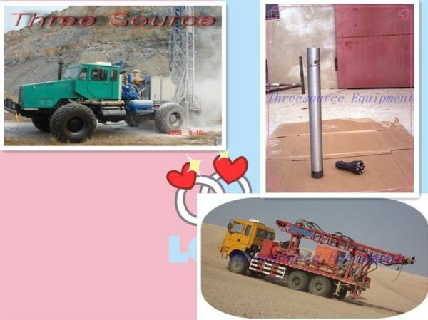 Truck mounted drilling rig in desert oil prospecting