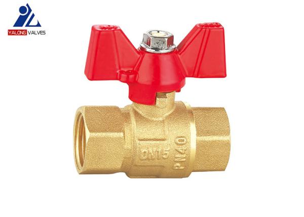 HPb 57 Butterfly Forged Ball Valve Compression 15mm Red Aluminum Handle