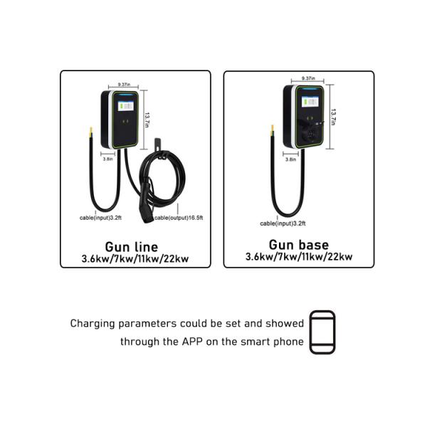 EV-HB Wallbox Electric Car Charger Gun Base With APP 16A / 32A Car Charging Wall Box
