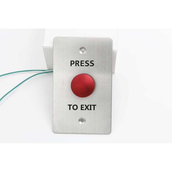 Anti - Vandal Red Or Green Door Exit Push Button Micro Switch With Fireproof Material Faceplate