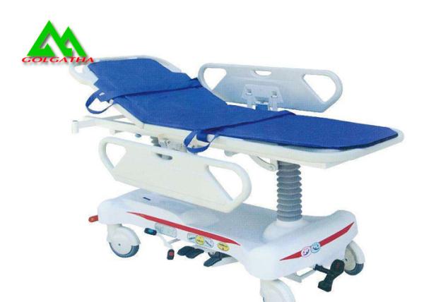 Electric Lift Medical Stretcher Bed , Metal Hospital Trolley Bed For Patient