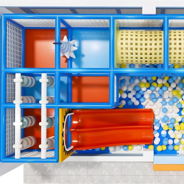 Aire de jeux intérieure personnalisée pour enfants : Aventure océanique sûre
