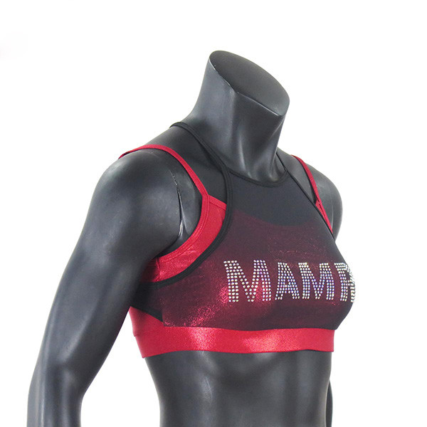 Cool Style Cheer Dance Clothes Red Color With Heart Shape OEM Service