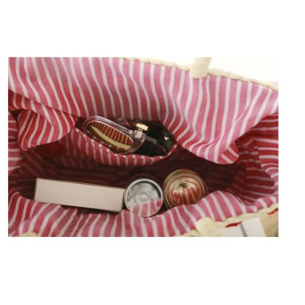 New Korean version of the hand-embroidered shoulder bag straw bag beach knitting female fashion flamingo