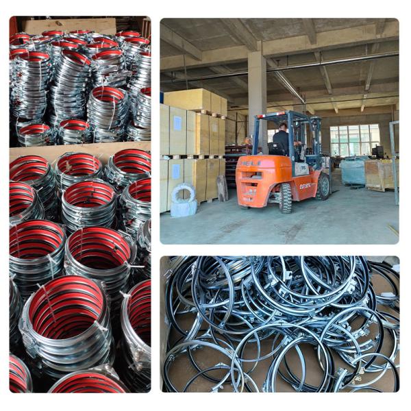 Струбцины трубы OEM 100mm гальванизированные закручивают в спираль элементы системы собрания пыли воздуха