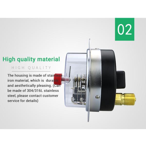 Electric Contact Point Precision Air Pressure Gauge Flange Edge 25 Bar Manometer
