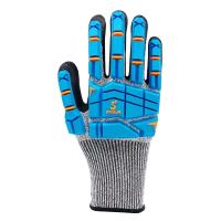 Blue TPR Anti-collision Abrasion-resistant Safety Gloves Touch-screen Anti-cutting Work Gloves