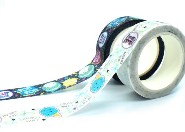 Stationary Metallic Acid Free Adhesive Waterproof Glitter Film 15mm Masking Tape