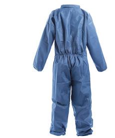 Dark Blue Disposable Protective Suit Liquid Resistant For Dust Free Workshop