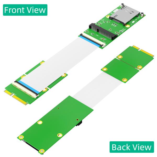 Мини PCI-E 52Pin к MPCIe беспроводной адаптерной карты с 1 SIM слот FPC кабель для тестирования Wi-Fi модуль или 3G 4G LTE WWAN модем