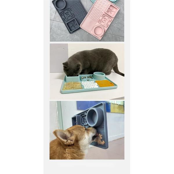 Dog Licking Mat Slow Food Bowl Food Grade Silicone With Suction Cup Pet Bowl