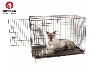 30 36 42 48 Inch Metal Foldable Dog Cage XXL Black Impact