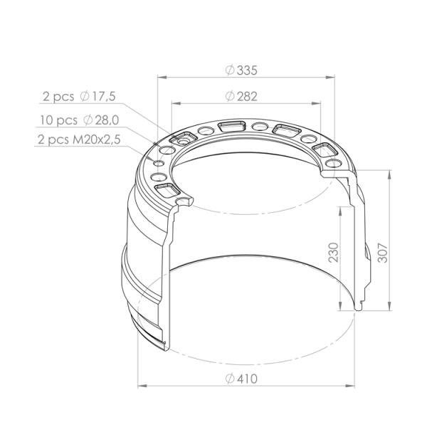 FM FH12 B12 Volvo Truck Parts Wheel Brake Drum Universal 1599012 OE Standard