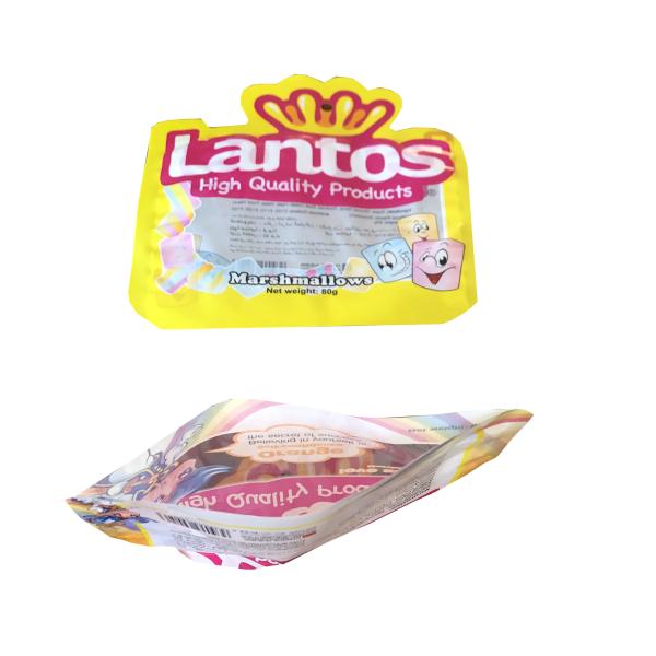 Custom Aluminum Foil Plastic Mylar Heat Sealable Flat Bottom Soft Sweets Gummies Jelly Beans Candy Packaging Pouches Bags