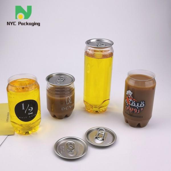 BPA Free Plastic Fruit Juice Bottles 500ml Pull Up Cans Clear Color