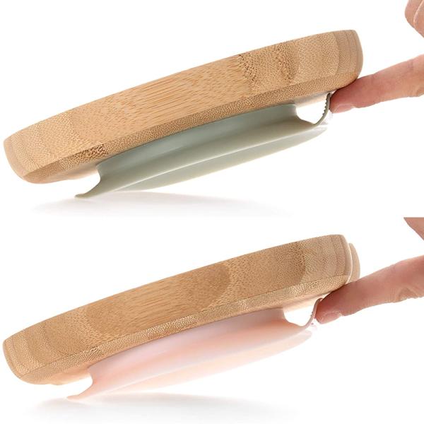 1L вместимость натуральный органический медвежьей формы бамбуковый детский тарелка с всасыванием устойчивый