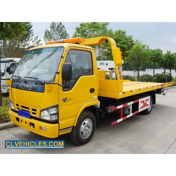 Winch 600P ISUZU Tow Truck All Terrain 130hp 4 ton Flatbed Tow Trucks