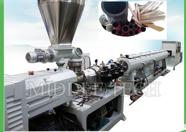 High Efficiency Tube Extruder Machine , Single Cavity PVC Profile Extrusion Machine