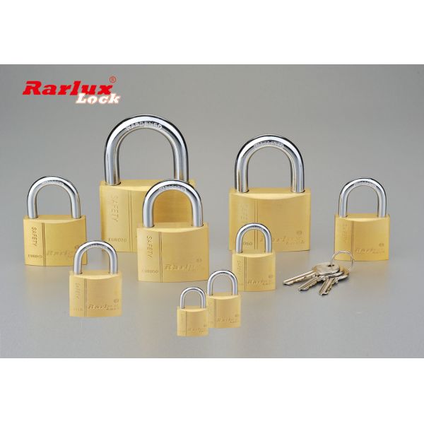 Rarlux 40mm European Solid Brass Durable High Security Padlock with 3 Brass Keys-ISO9001 & ISO14001 Certified