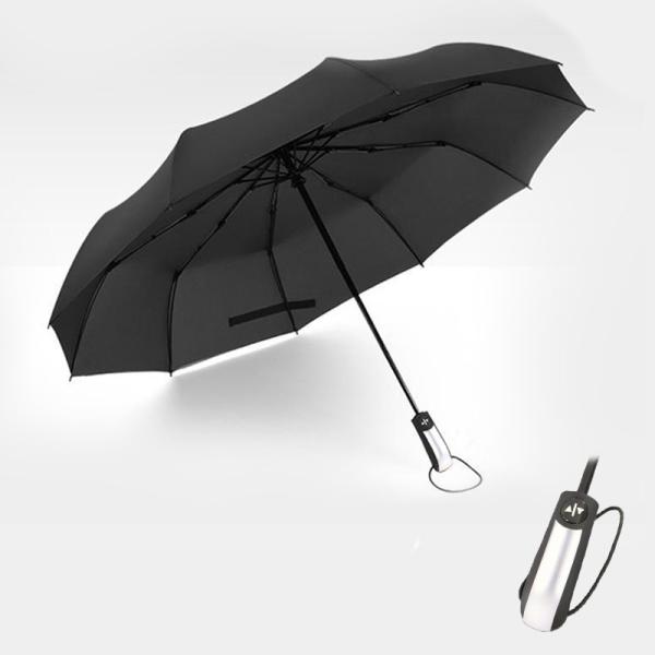 Plastic Handle 23inch 10K 190T Pongee Automatic Folding Umbrella for School