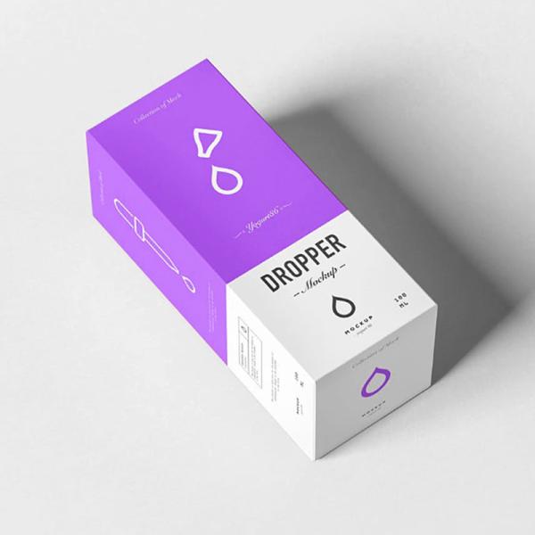 Eco Friendly Cosmetic Packaging Box 30ml Essential Oil Dropper Bottle Packaging Box