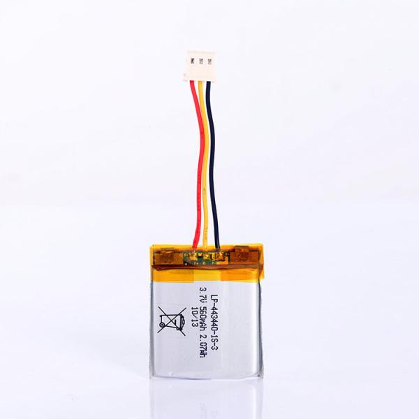Batterie lithium-polymère 3,7 V 560 mAh LP-443440 à taux de décharge élevé 0,2C pour l'électronique grand public