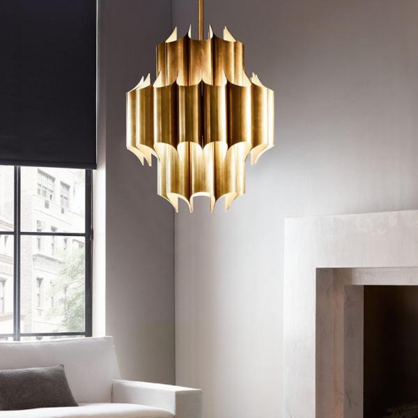 Post Modern Light Luxury All Copper Classic Chandelier Hotel Clube Quarto de Dormitório Villa Pendente Luz