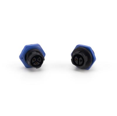 Black LED Light Male Female Connectors , M20 2 Wire Male Female Connector