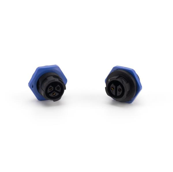 Black LED Light Male Female Connectors , M20 2 Wire Male Female Connector