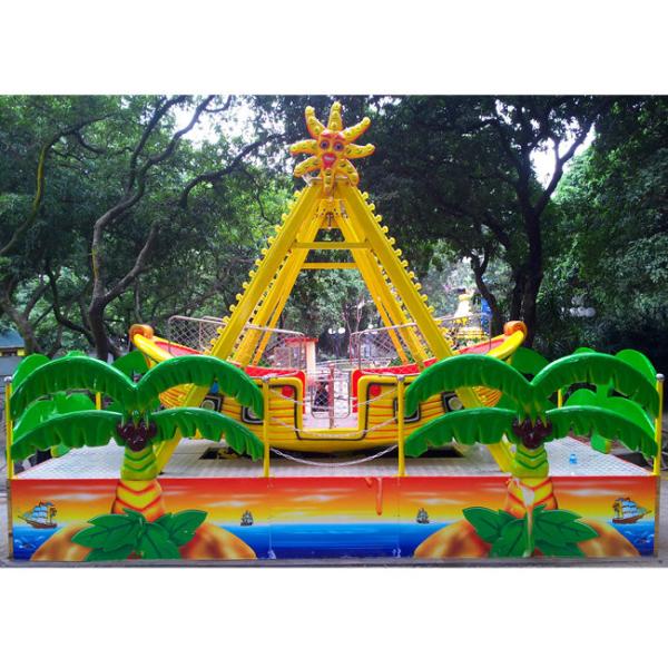 Blue color good fiberglass quality pirate ship for amusement park family fun