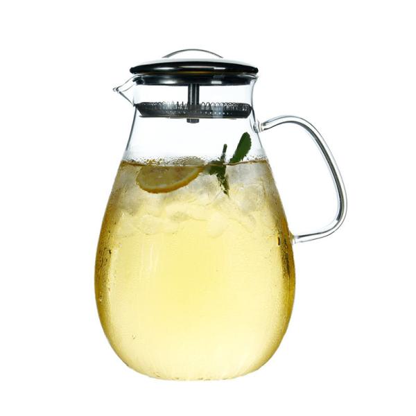 Неэтилированный чайник боросиликатного стекла заваривать кофе 1900ml