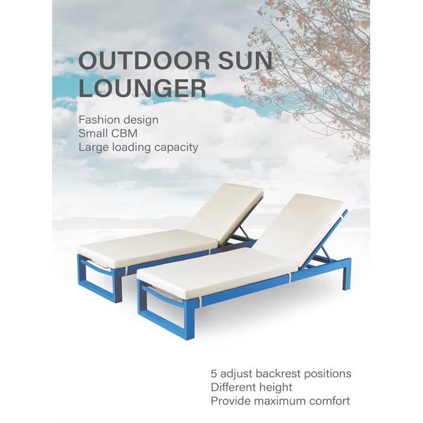 Customized Armrest Outdoor Furniture Patio Leisure Sun Beach Lounger for Relaxation