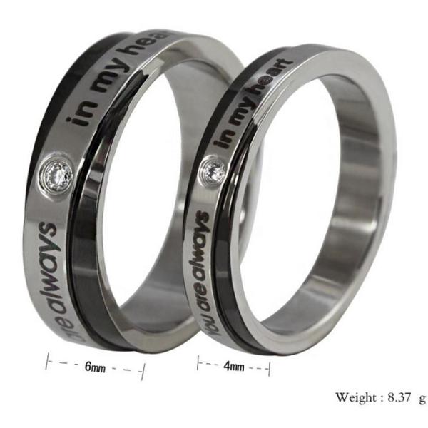 18k gold plating Titanium steel double color lovers to buddhist monastic discipline