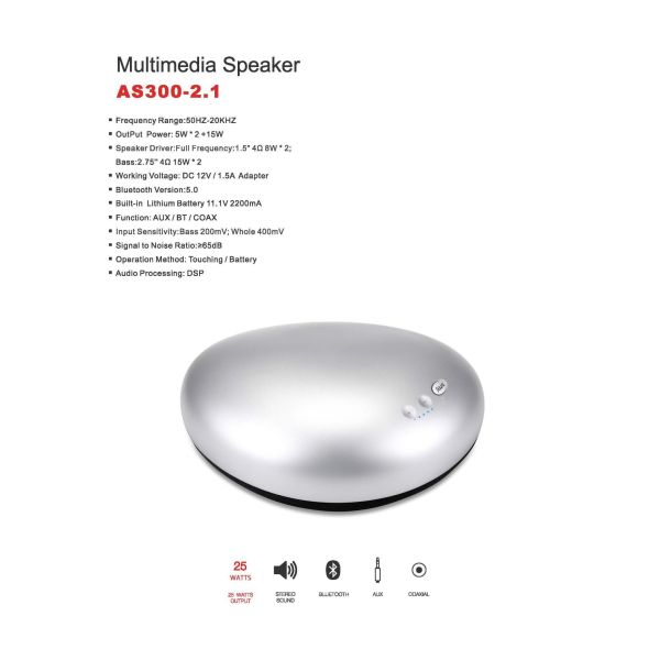 OEM cobble stone multimedia speaker 30W Professional KARAOKE Travel Party Speaker metallic texture Table home decoration Waterproof Speaker