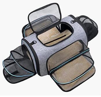 Cat/Dog/Pet/Puppy Carrier,Top Load Pets Travel Carriers for Cats Dogs with Shoulder Strap & Removable Mat,Mesh Cat