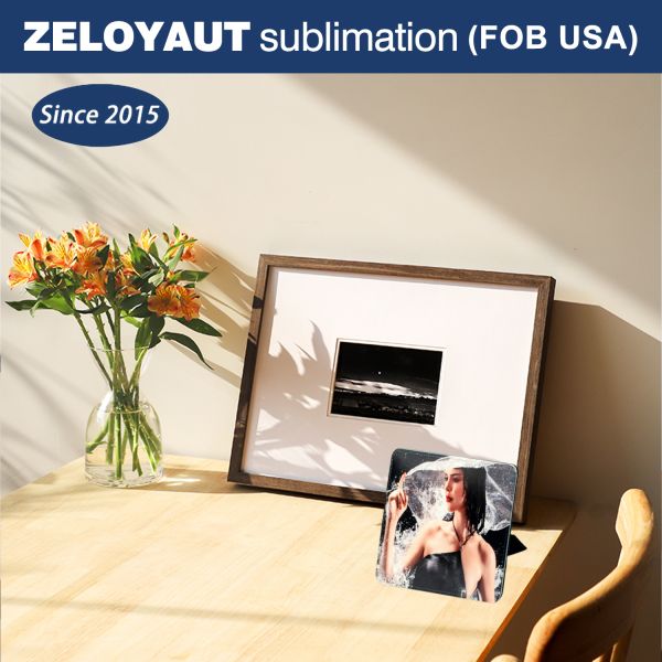 ZELOYAUT Wholesale Sublimation Blanks Hot Sales Sublimation Leather Photo Frame Birthday/Wedding/Newborn DIY Gift