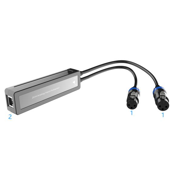 PoE Power Supply Dante AVIO Analog Input 2 Channel Analog Input Adapter