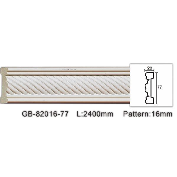 GB-82016 Eco-Friendly Pu Foam Carved Mould-Proof Art Cornice Mouldings For Hall