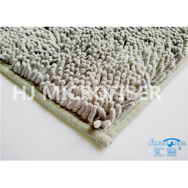 Серый цвет полового коврика кухни Microfiber Non-Выскальзования затыловки большого синеля плюша резиновый