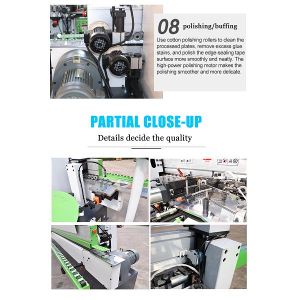 Customizable Edge Banding Machine No Glue Mark Auto Edgebander for Panel Length ≥120mm